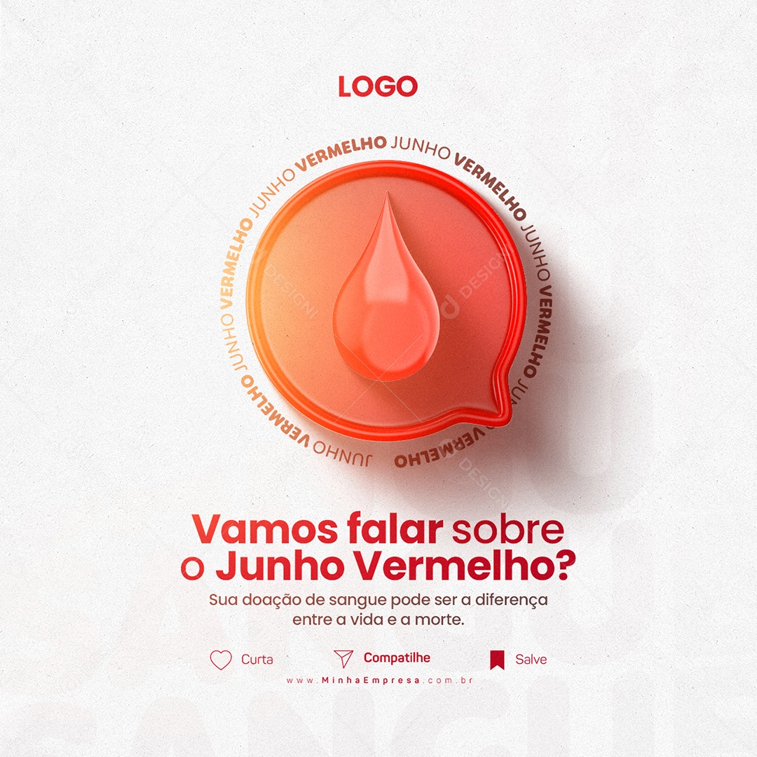 Vamos Falar Sobre O Junho Vermelho Social Media PSD Editável