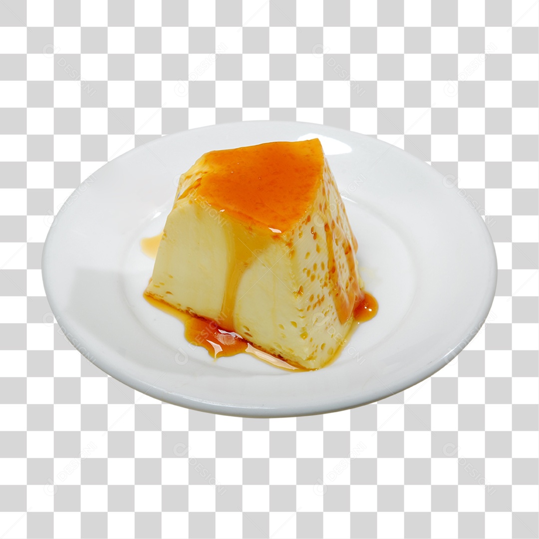 Pedaço Pudim Delicioso PNG Transparente