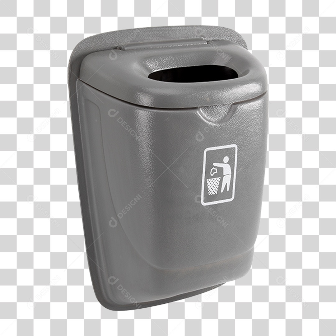Objeto 3D Lixeira para Composição PNG Transparente