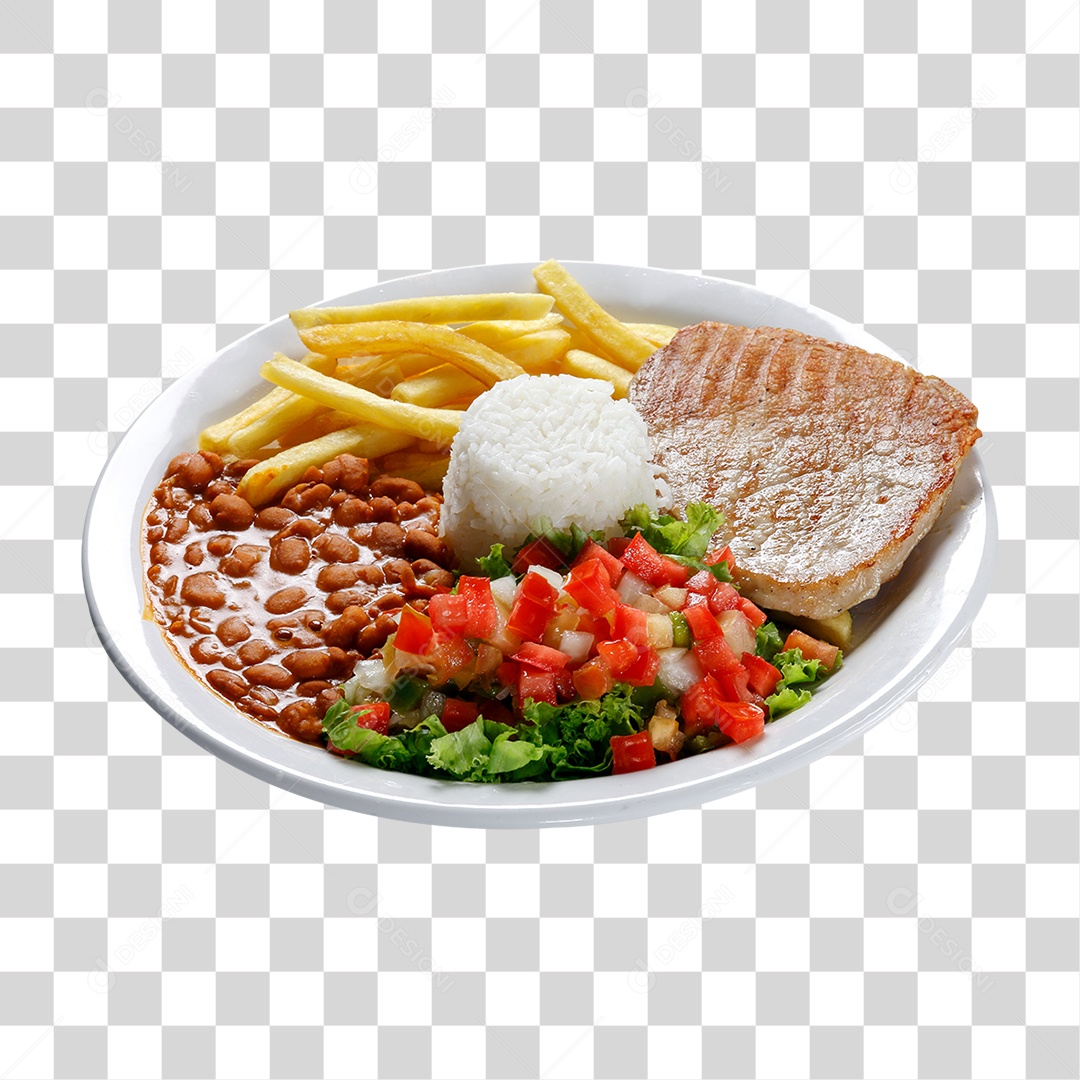Prato Completo Almoços PNG Transparente
