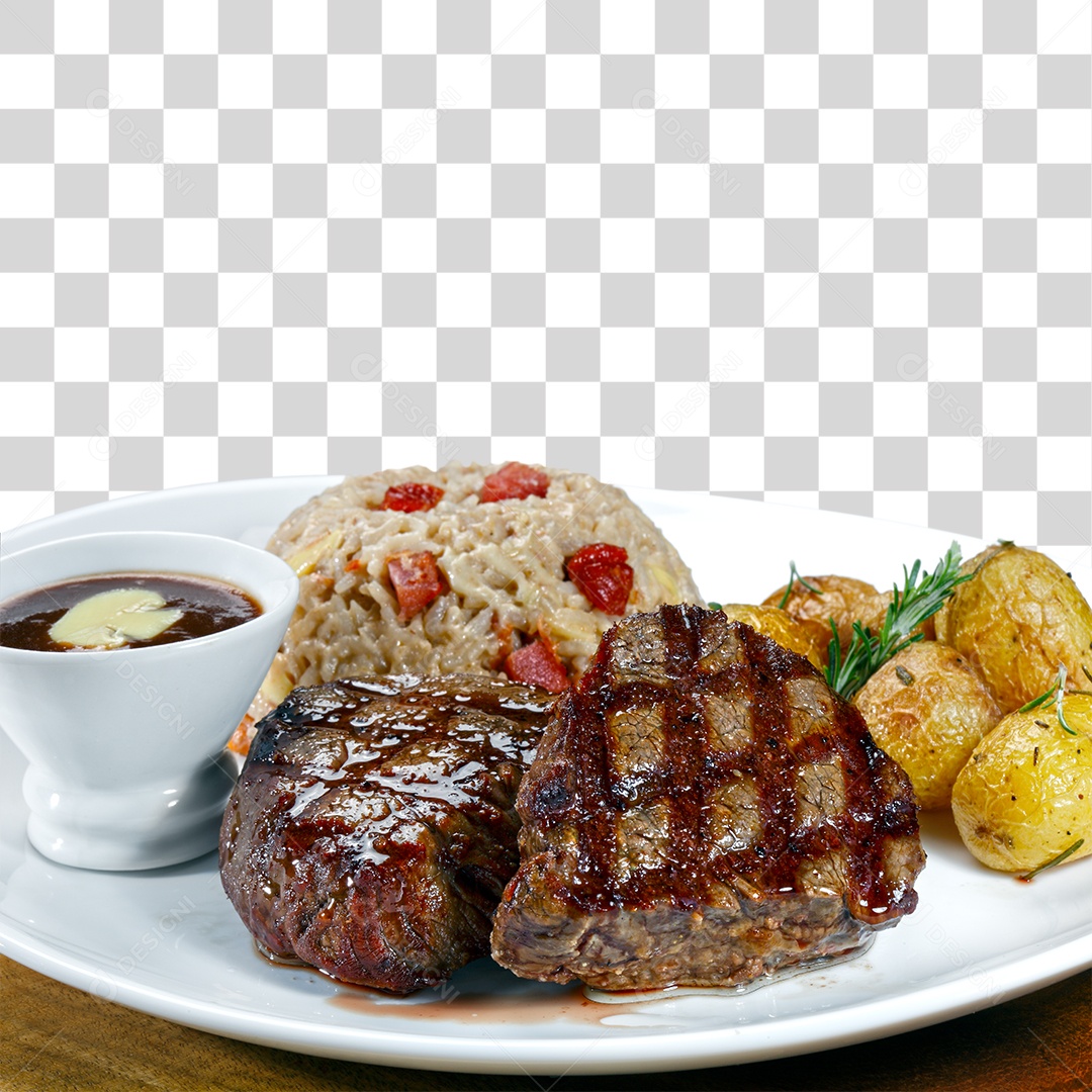 Prato Completo Almoços PNG Transparente