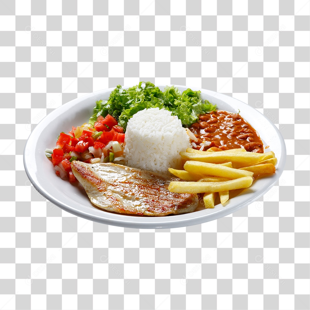 Prato Completo Almoços PNG Transparente