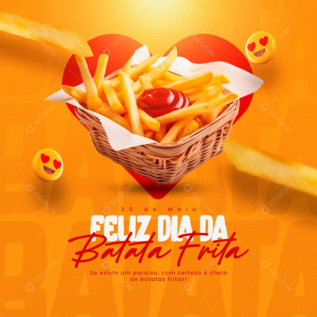 Feliz Dia Da Batata 30 De Maio Social Media PSD Editável