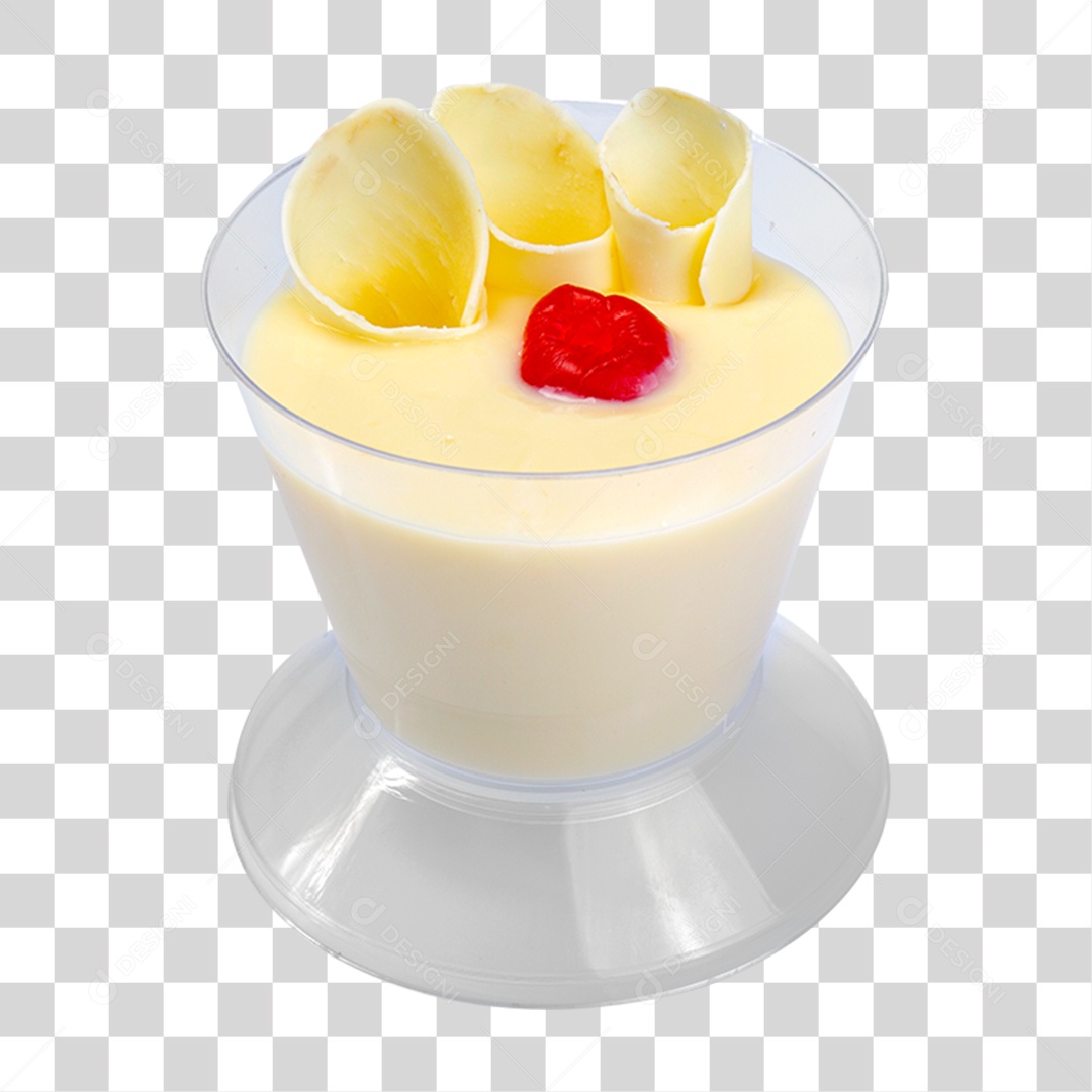 Objeto 3D Mousse para Composição PNG Transparente