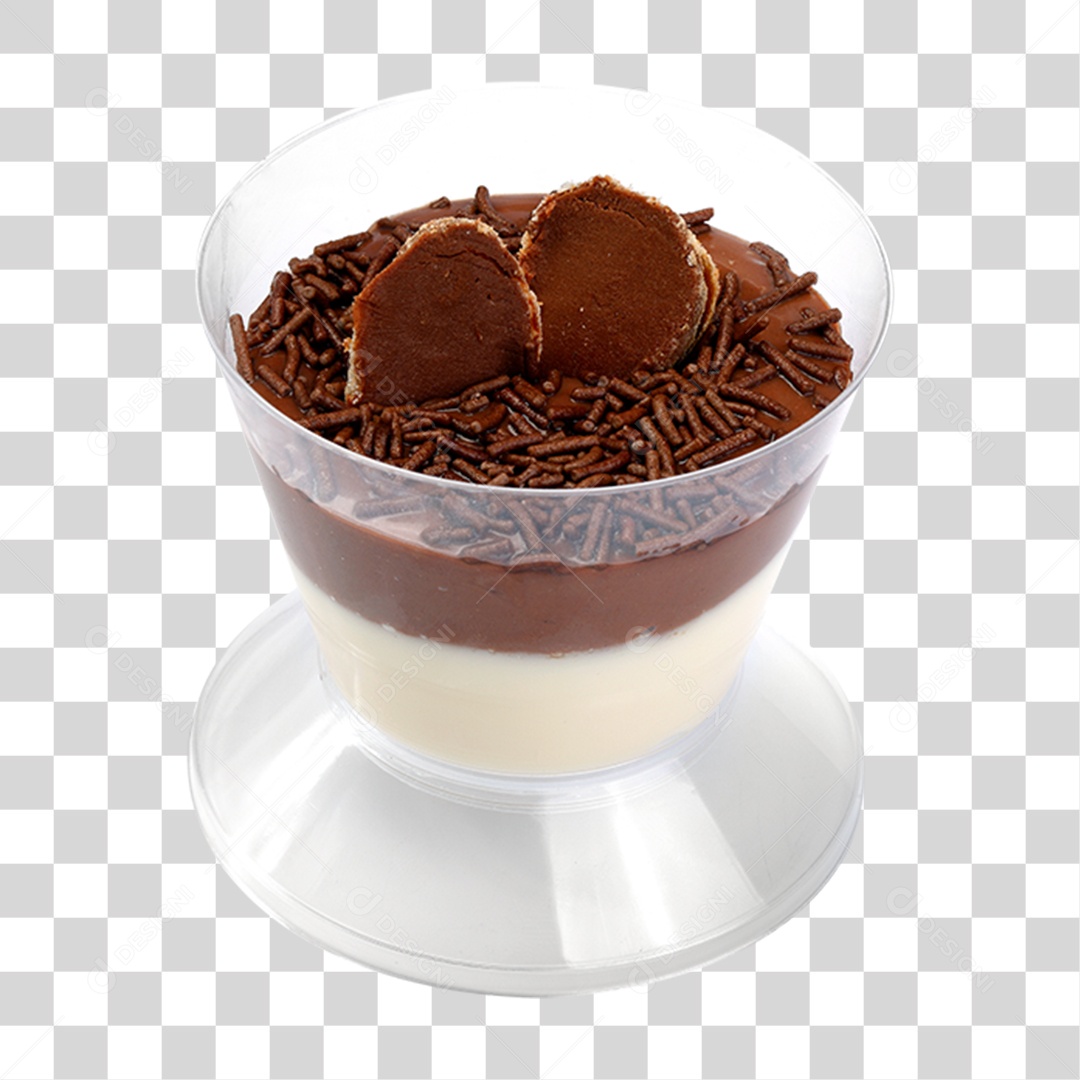 Objeto 3D Mousse para Composição PNG Transparente