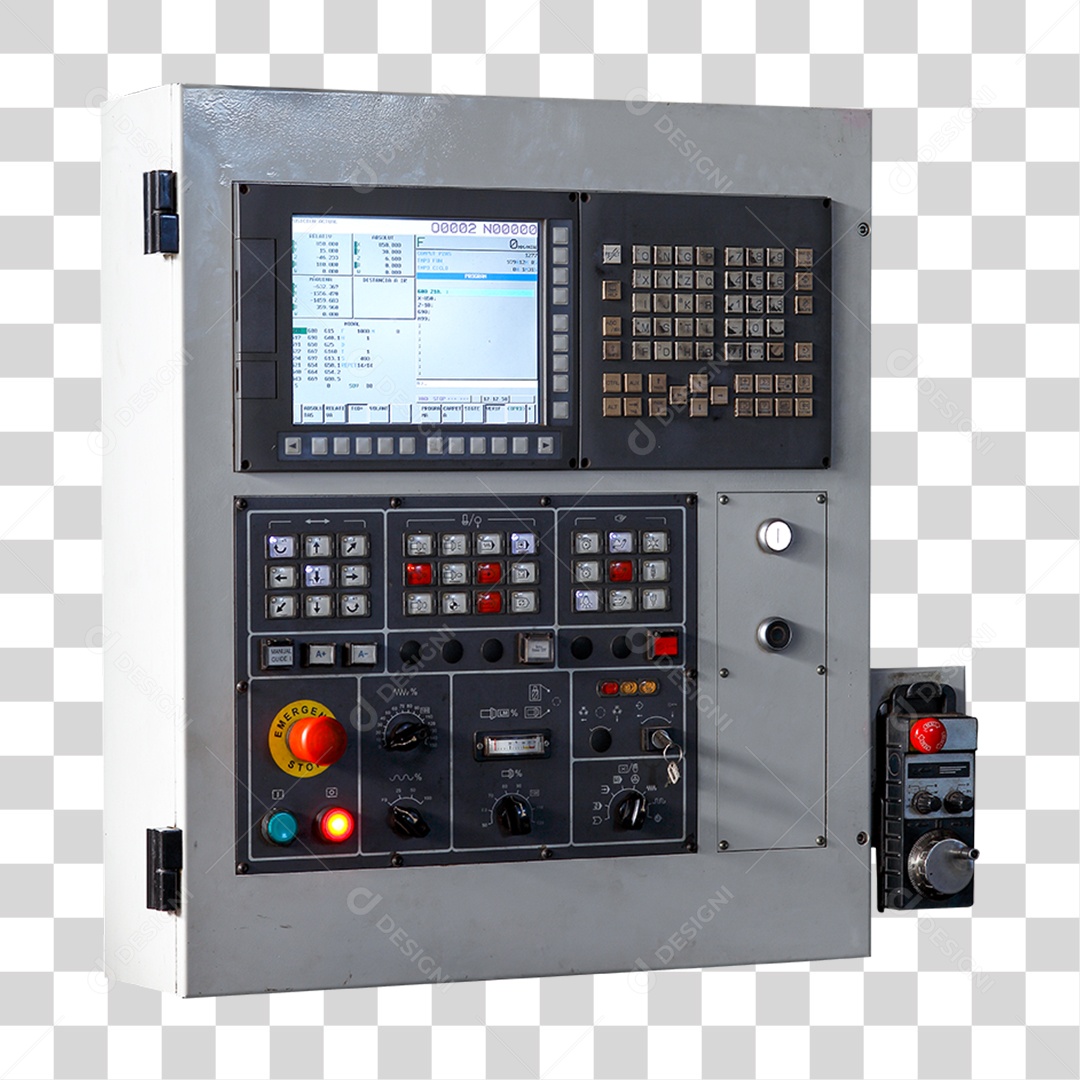 Painel de Torno Mecânico para Composição PNG Transparente