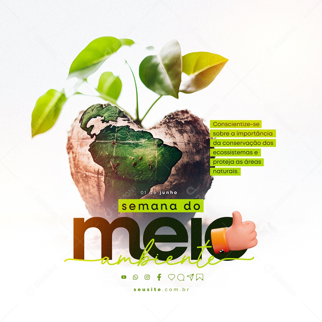 Proteja As Áreas Naturais Semana Do Meio Ambiente Social Media PSD Editável