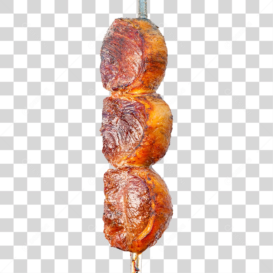 Corte de Carne Bovina em Espeto Churrasco PNG Transparente