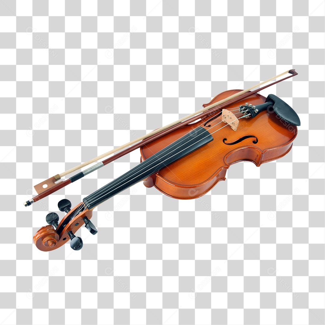 Violino de Madeira  PNG Transparente