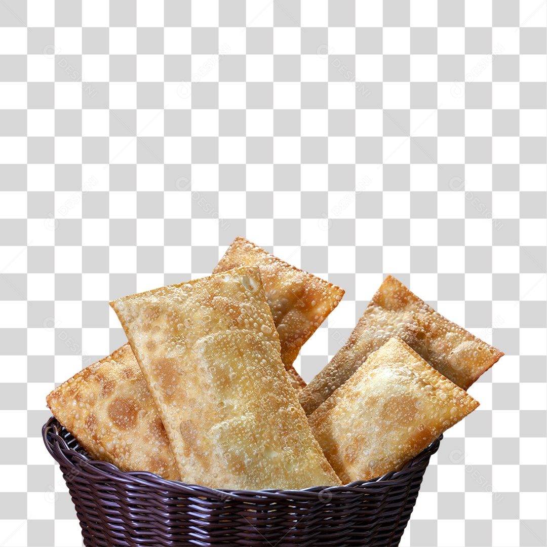 Pasteis Fritos em Vasilha PNG Transparente