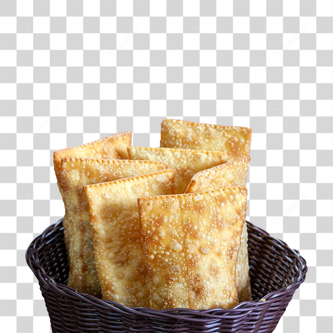 Pasteis Fritos em Cesta PNG Transparente