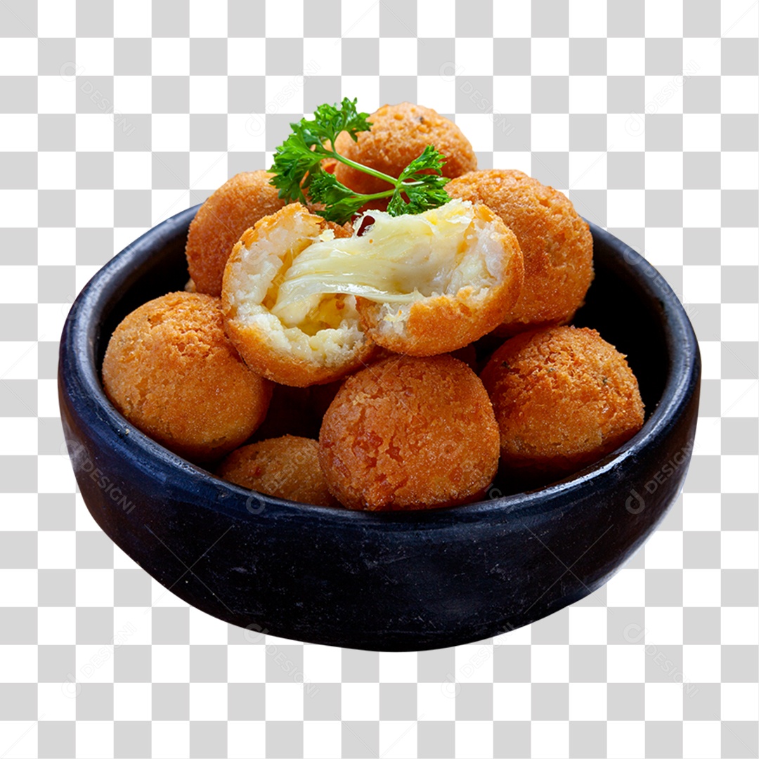 Salgadinhos Fritos em Tigela PNG Transparente