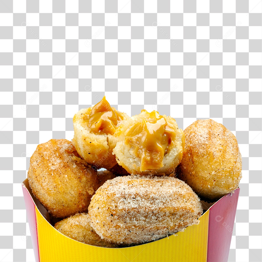 Caixa com Churros Fritos PNG Transparente