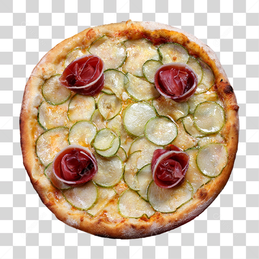 Pizza de Abobrinha PNG Transparente