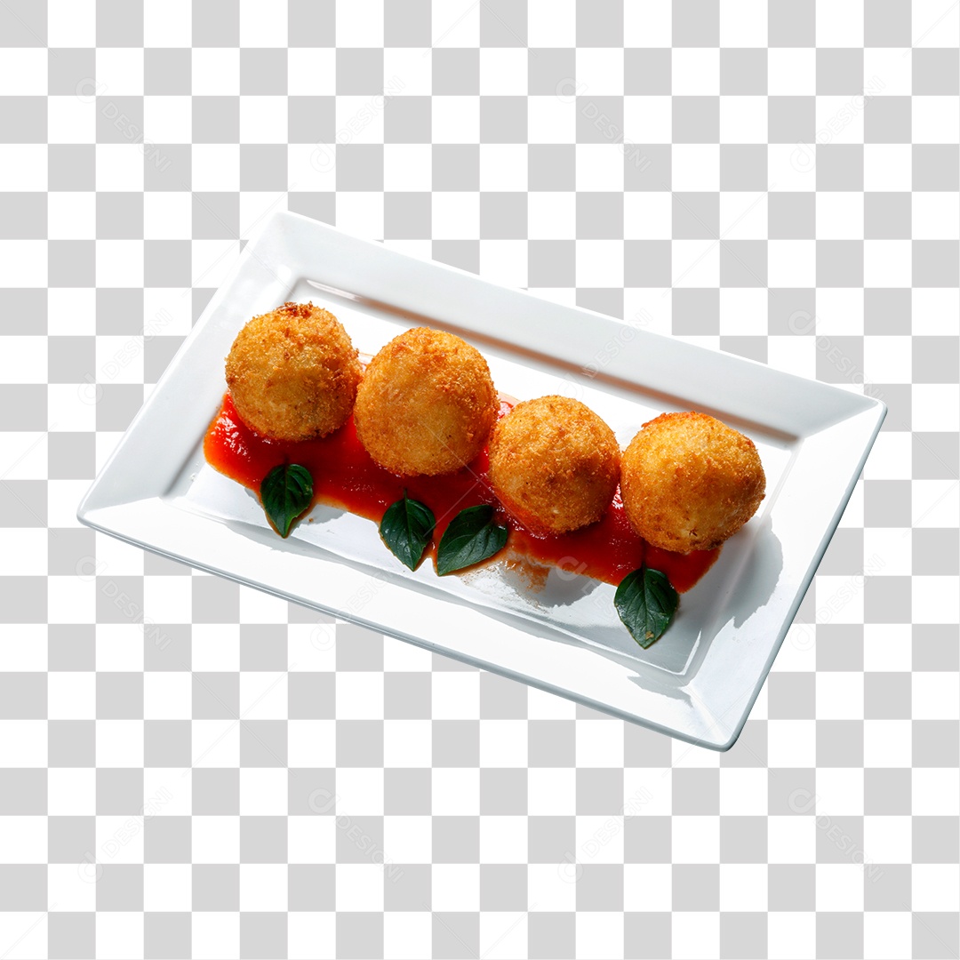 Bolinho de Arroz Frito PNG Transparente