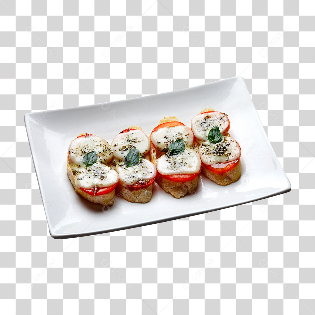 Brusqueta Manjericão PNG Transparente