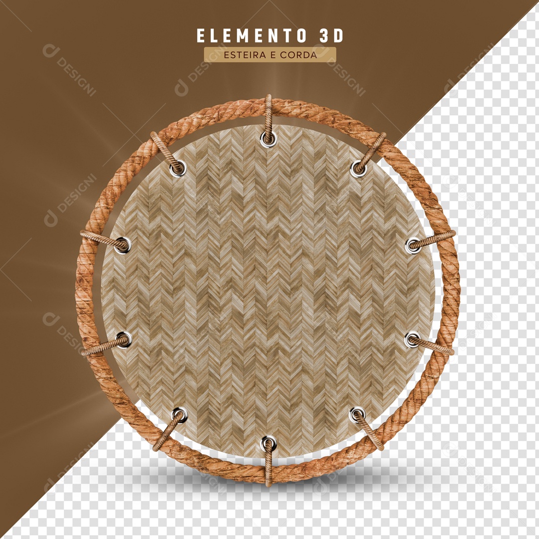 Elemento 3D Placa Redonda Composição PSD