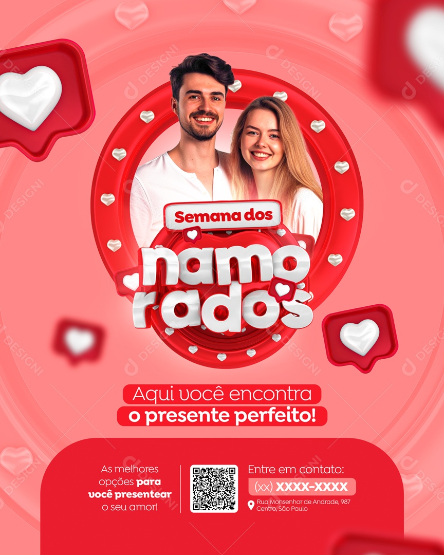 Semana Dos Namorados Aqui Você Encontra O Presente Perfeito Social Media PSD Editável