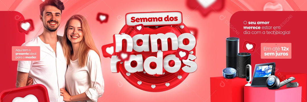 Carrossel Semana Dos Namorados Aparelhos Social Media PSD Editável