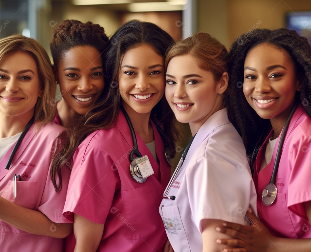 Lindas mulheres profissionais da saúde