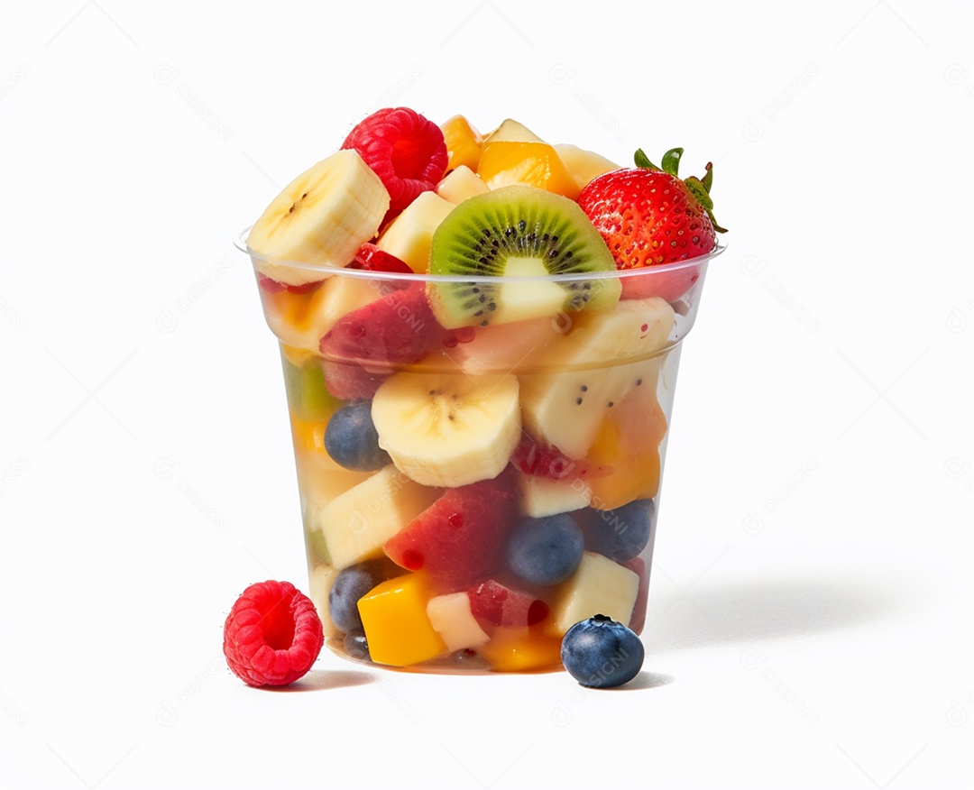 Delicioso copo de salada de frutas