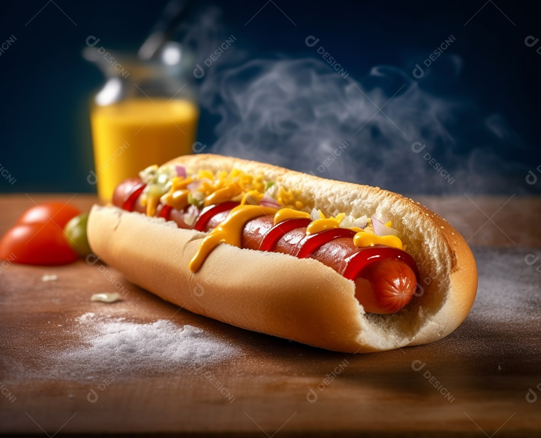 Delicioso cachorro quente