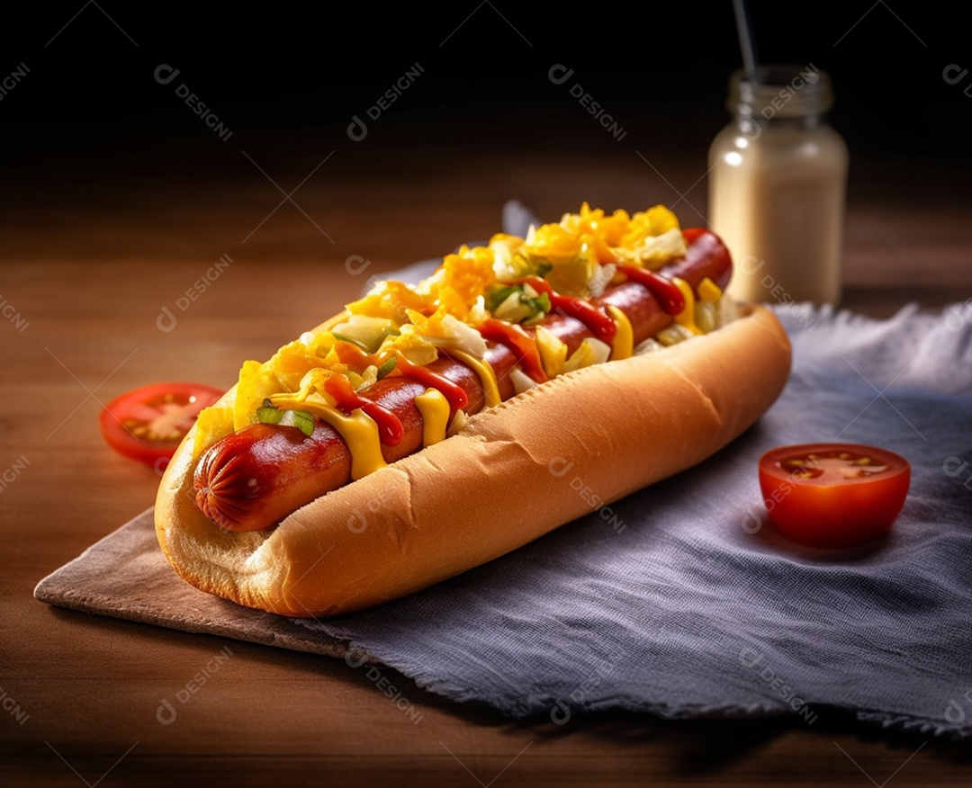 Delicioso cachorro quente
