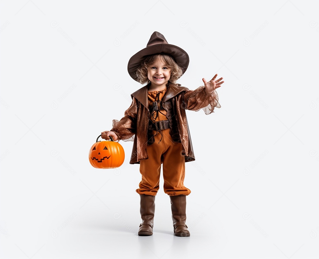 Menina fantasiado para festa de halloween