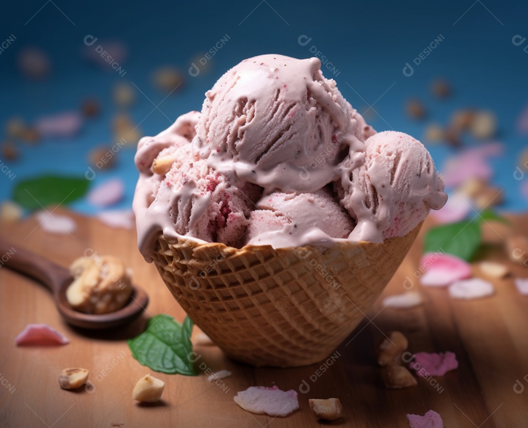 Deliciosa casquinha de sorvete