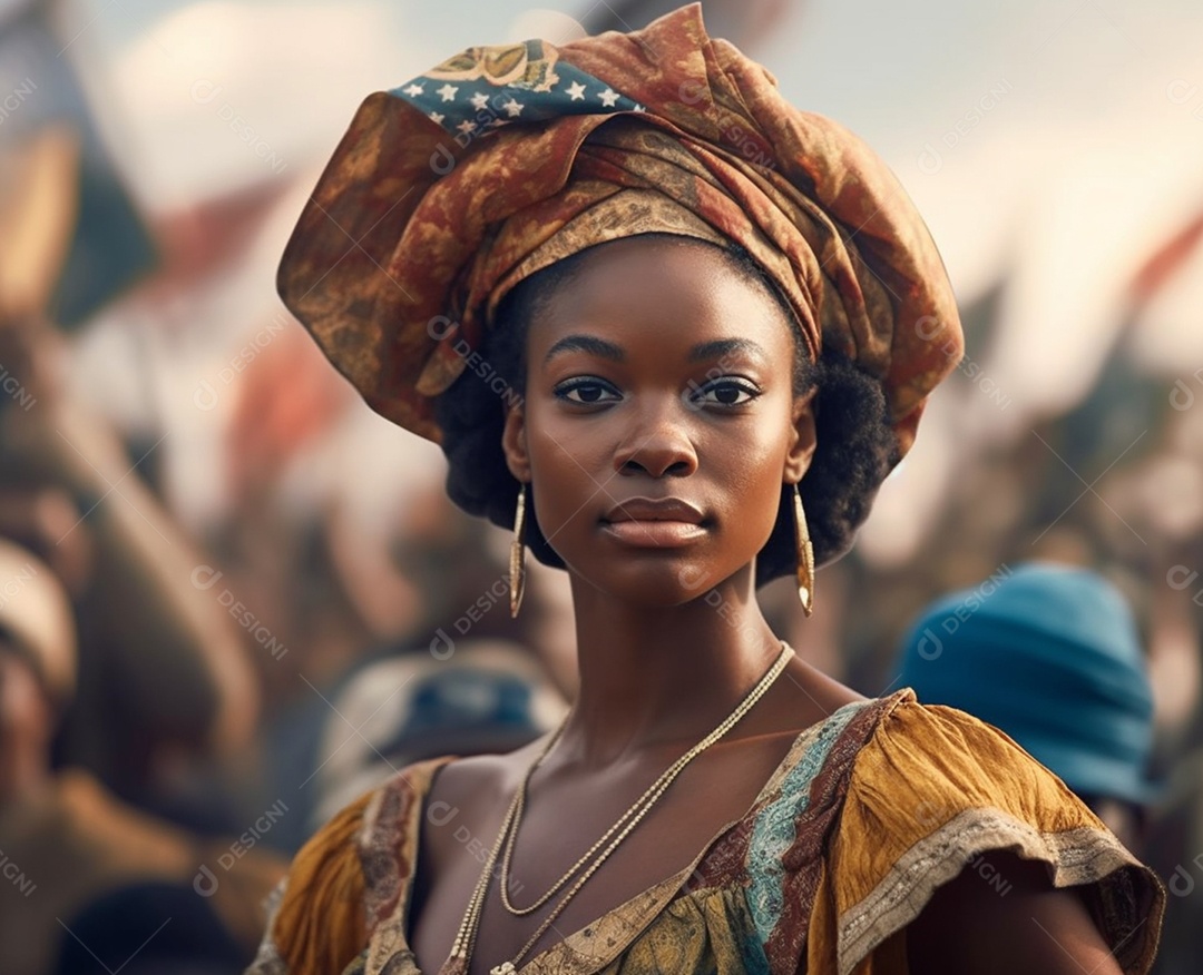 Menina negra fazendo protesto