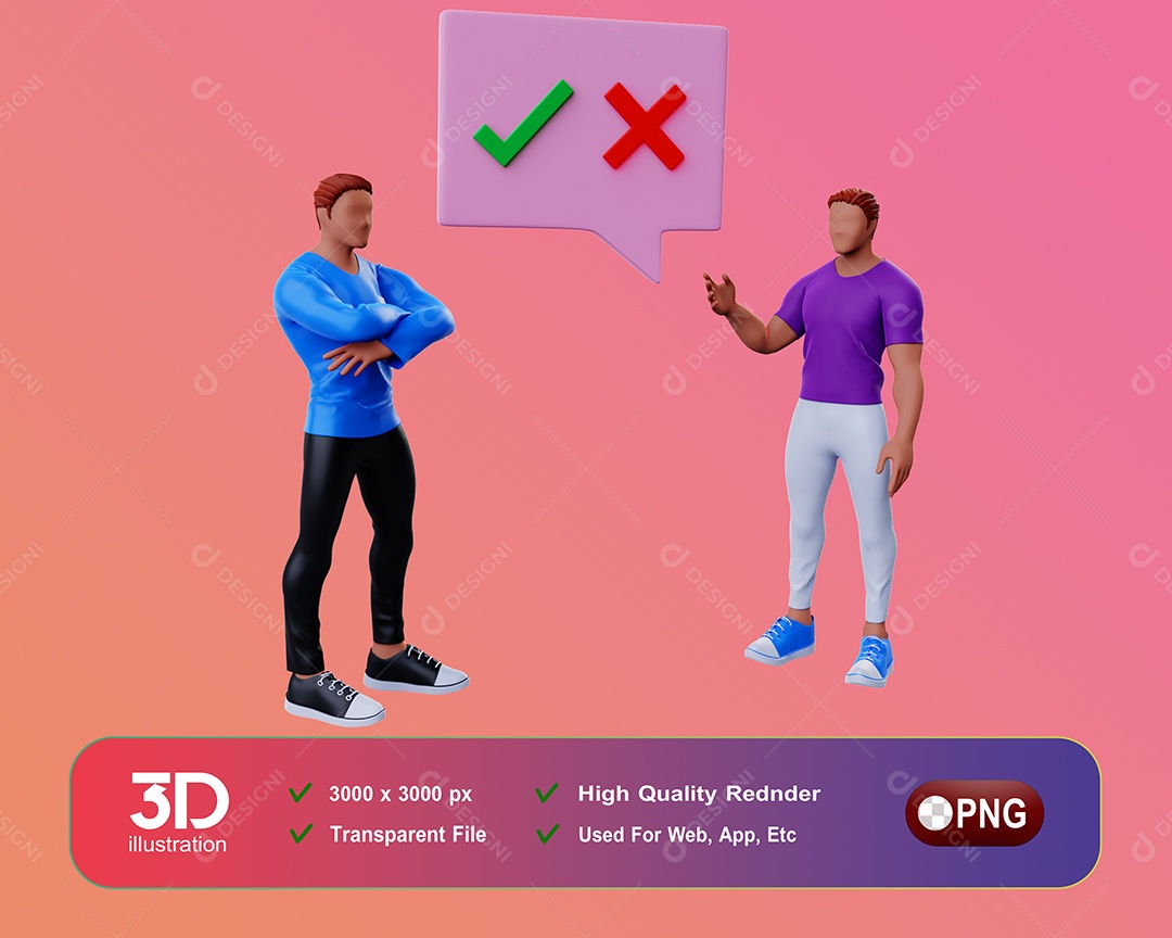 Personagem Elemento 3D Para Composição PSD