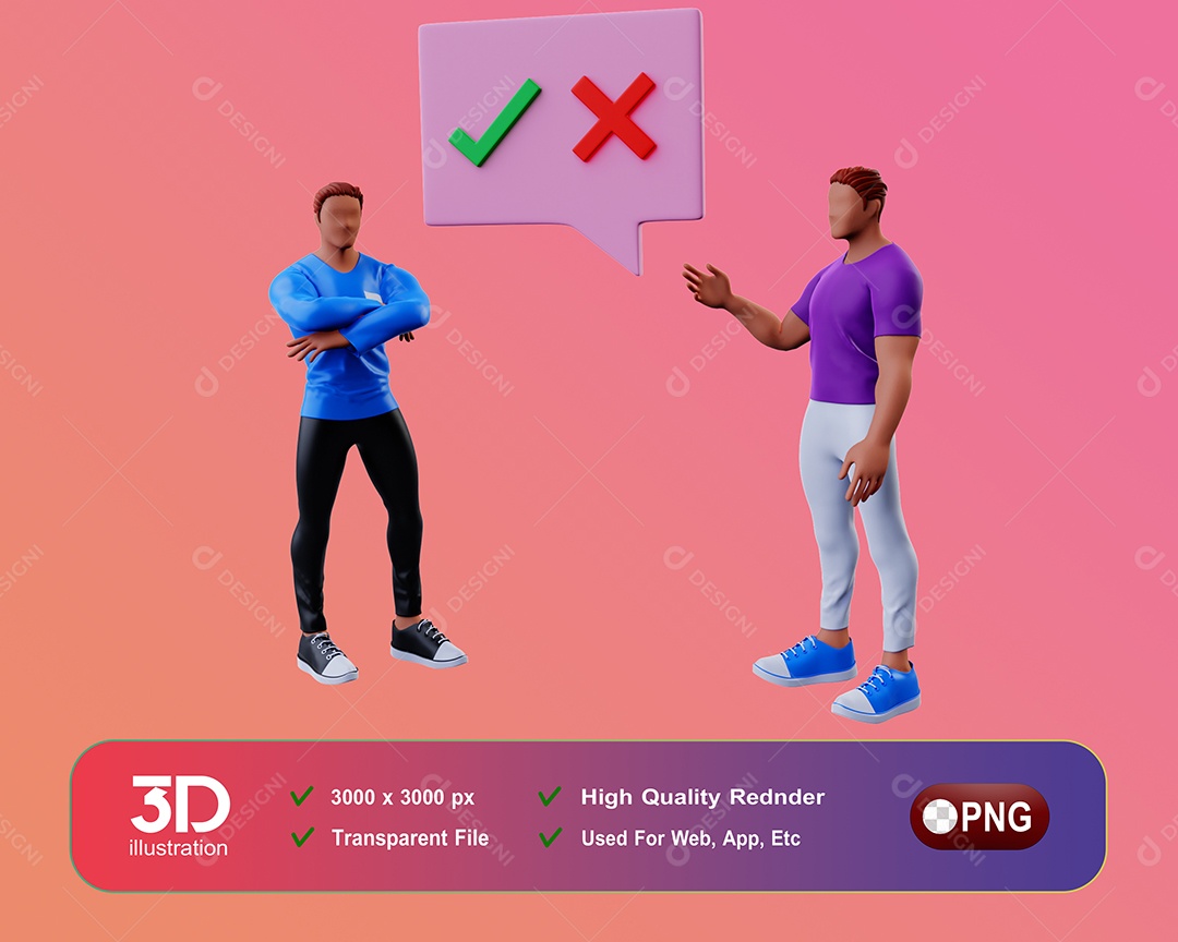 Personagem Elemento 3D Para Composição PSD