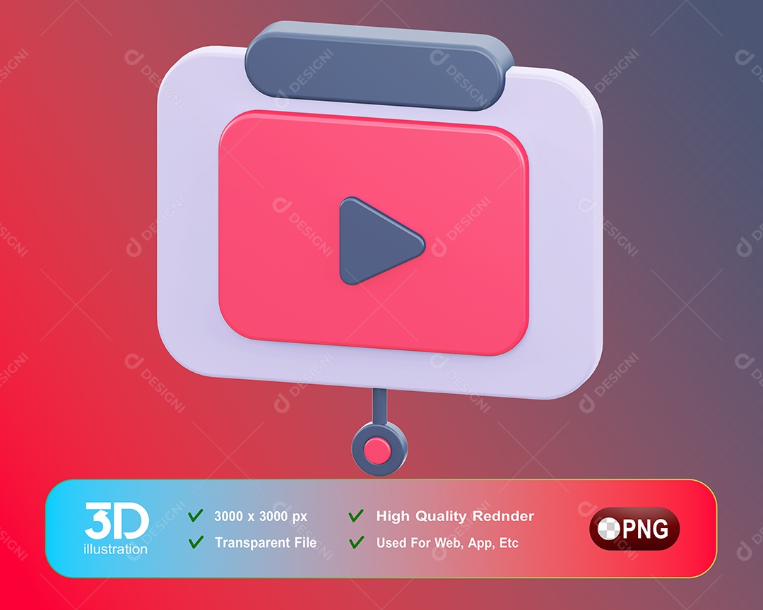 Materiais Escolares Lousa Digital Elemento 3D Para Composição PSD