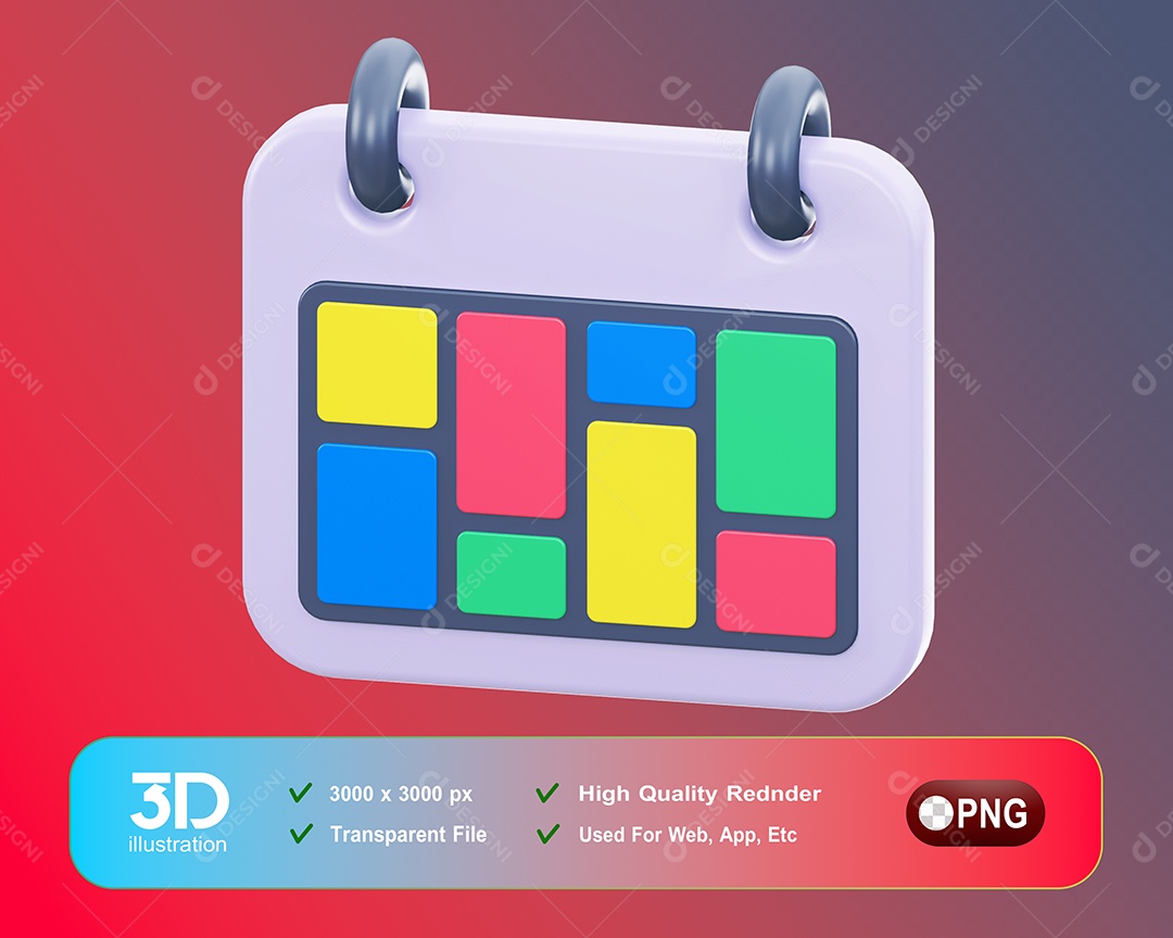 Materiais Escolares Elemento 3D Para Composição PSD