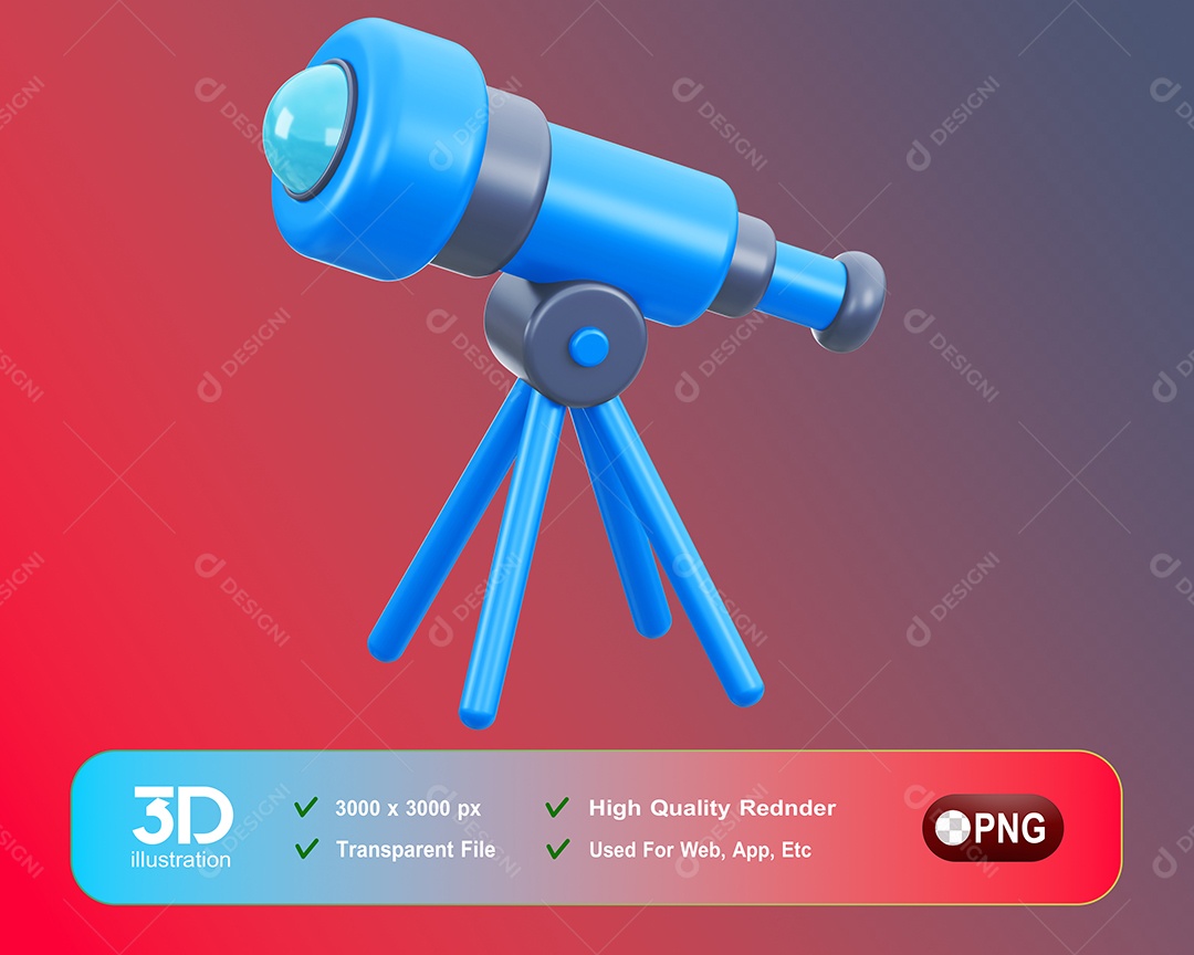 Telescópio Elemento 3D Para Composição PSD