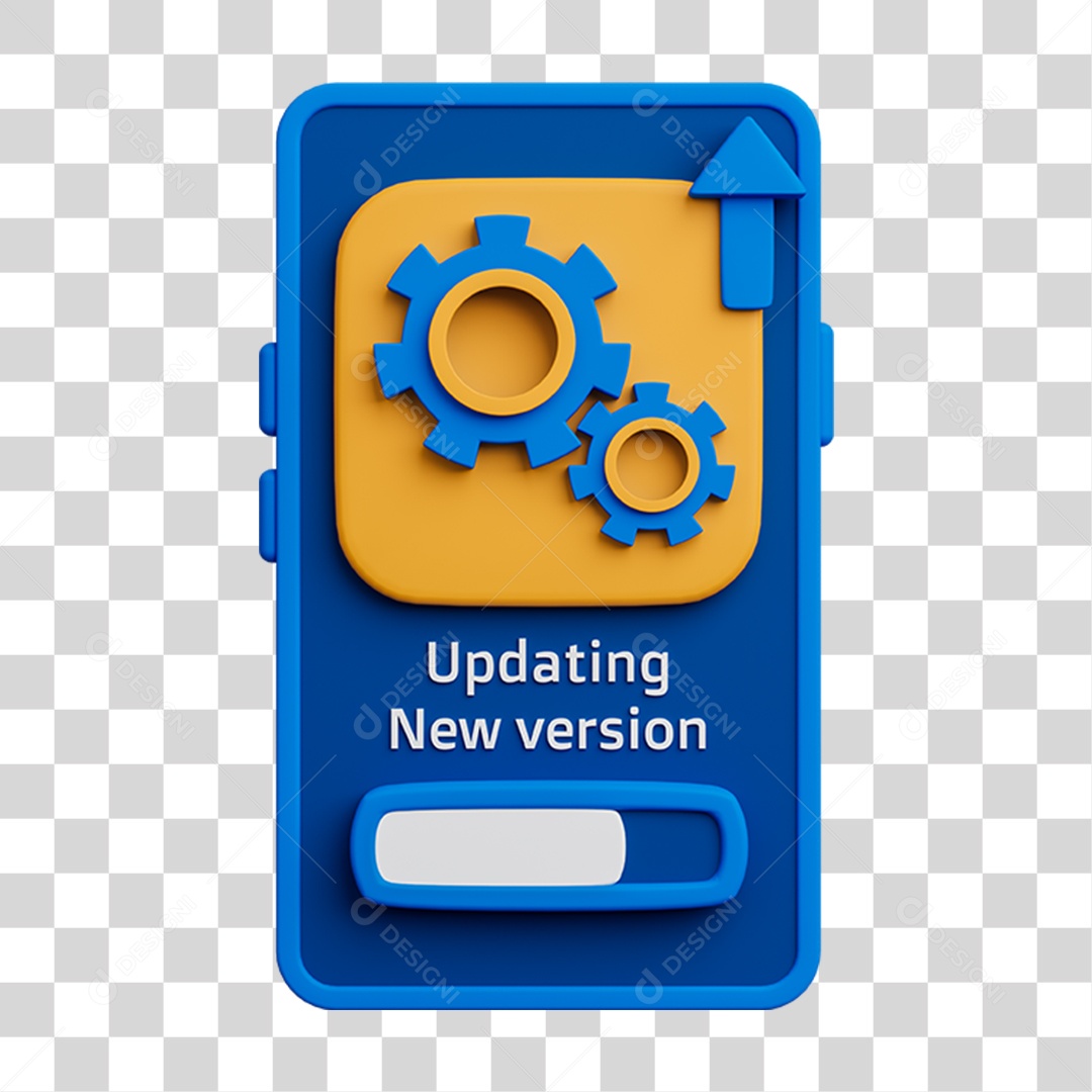 Elemento 3D Celular Mensagens Contatos Videos para Composição PNG Transparente