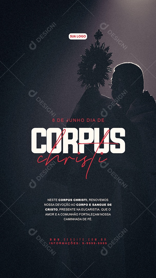 Story Corpus Christi Caminhada De Fé 08 De Junho Social Media PSD Editável