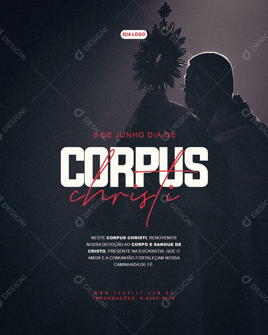 Feed Corpus Christi Caminhada De Fé 08 De Junho Social Media PSD Editável
