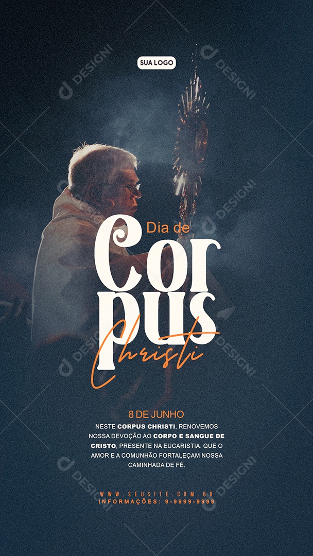 Social Media Story Dia De Corpus Christi Amor E A Comunhão PSD Editável