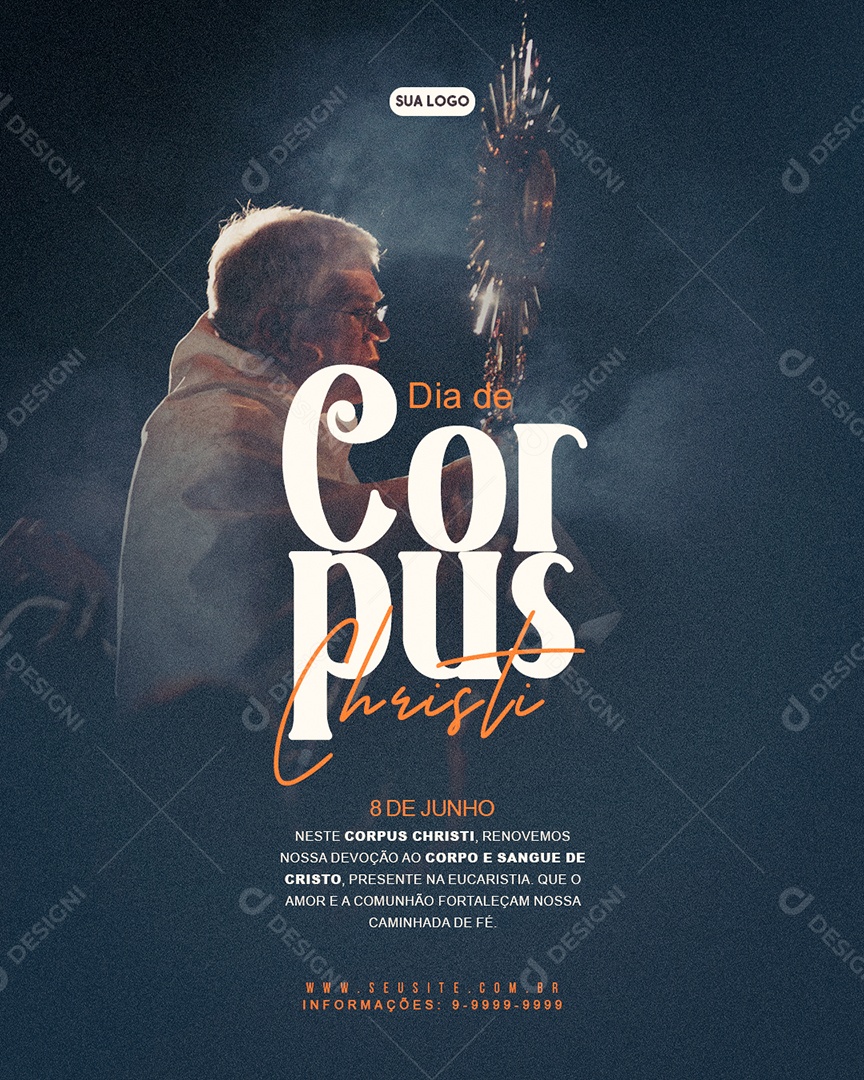 Social Media Dia De Corpus Christi Amor E A Comunhão PSD Editável