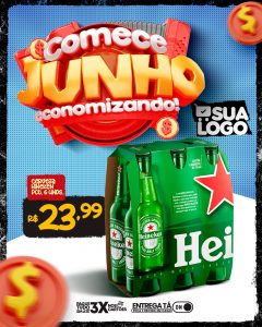 Social Media Story Comece Junho Economizando Heineken PSD Editável