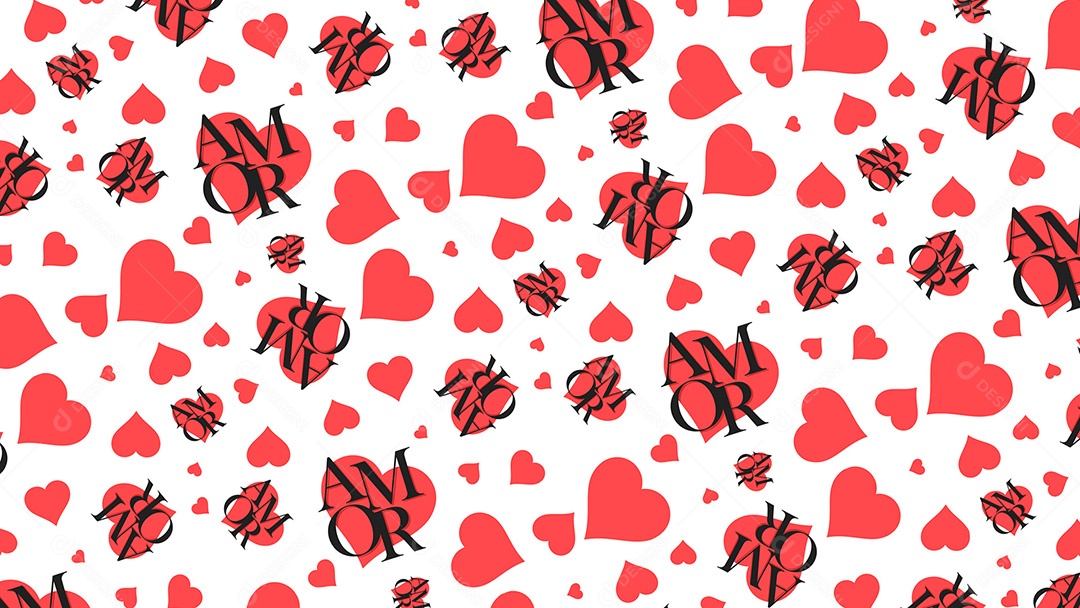 Pattern Padrões Geométricos Textos Do Dia Dos Namorados Amor Em Fundo Branco Vetor AI + PAT