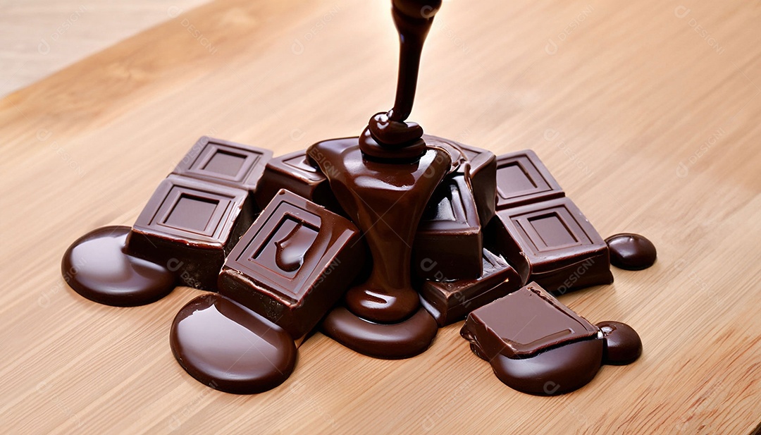 Pedaços de chocolate ao leite