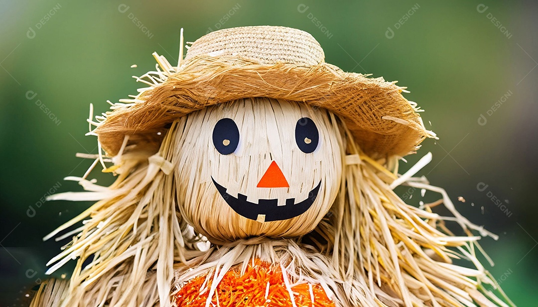 Boneco espantalho de palha