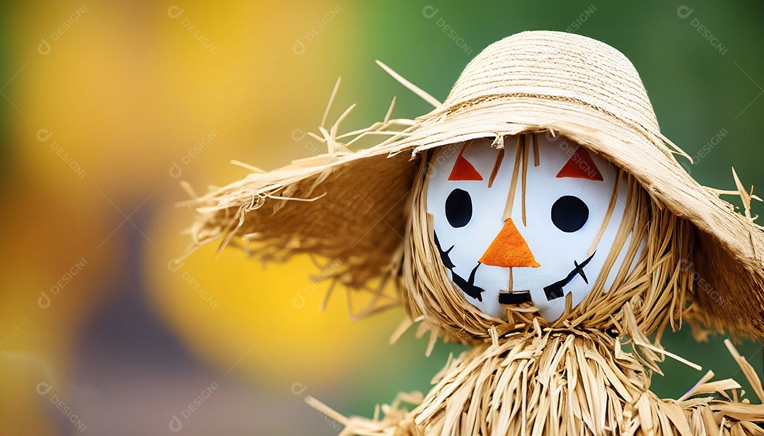 Boneco espantalho de palha