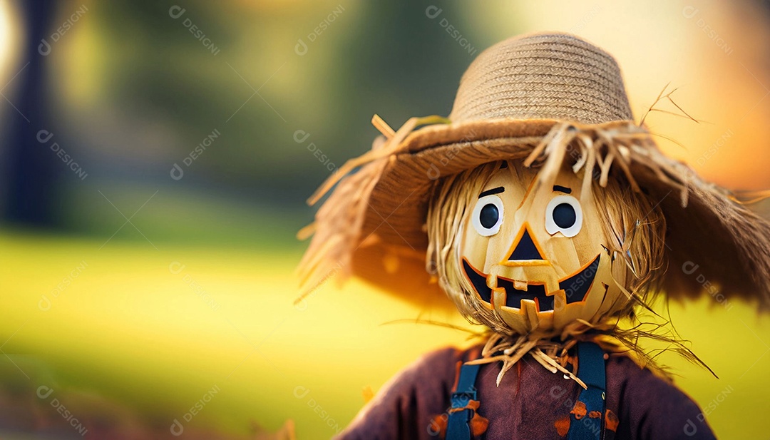 Boneco espantalho de palha