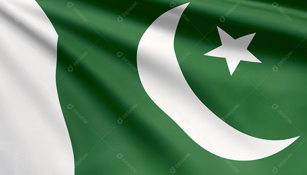 Detalhes bandeira do Paquistão