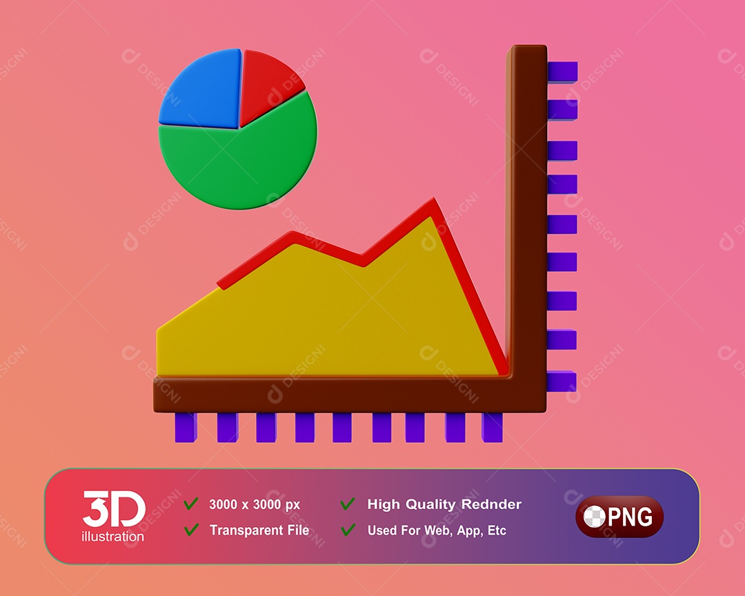 Gráficos Elemento 3D Para Composição PSD