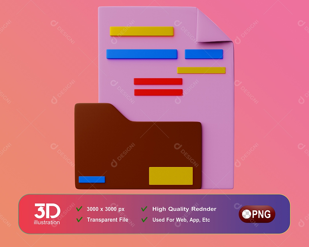 Documentos Elemento 3D Para Composição PSD