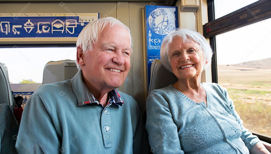Casal de idosos sorridentes